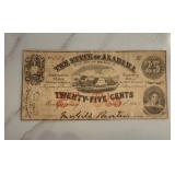 18}1./*9y63 25 Cent State of Alabama Treasury Note