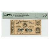 1863 50 Cent Montgomery Obsolete Note