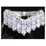 Platinum 1.00 ct Natural Brilliant Diamond Ring