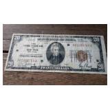 1929 $20 New York Federal Reserve Bank Note