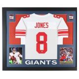Autographed Daniel Jones Custom Framed Jersey