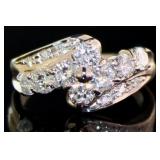 Platinum 1.10 ct Natural Brilliant Diamond Ring