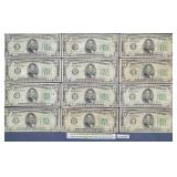 1934 Green Seal $5 Federal Reserve Note Lot