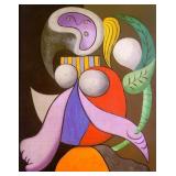 Woman with a Flower Giclee Canvas by Pablo Picasso