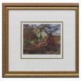 Nudes In Forest Framed by Frida Kahlo