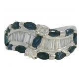 Platinum 1.88 ct Natural Sapphire & Diamond Ring