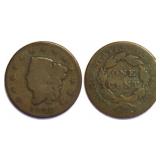 1820 1 Cent Small Date Coronet Head Large Cent