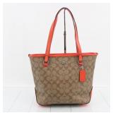 Coach Signature Leather Tote Bag
