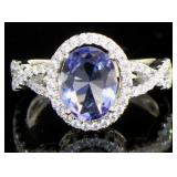 Oval 2.48 ct Tanzanite Infinity Designer Ring
