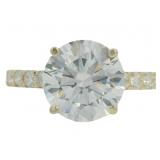 14kt Gold 4.32 ct Round Lab Diamond Ring