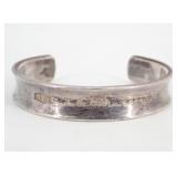 Tiffany & Co Silver 1837 Narrow Cuff Bangle