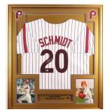 Autographed Mike Schmidt Custom Framed Jersey