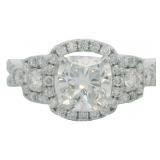 14kt Gold 2.43 ct Cushion Cut VS Lab Diamond Ring