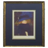 Woman In Hat & Boa  w/COA by Gustav Klimt