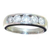 Platinum Natural 1.02 Brilliant Diamond Ring