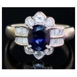 Platinum 2.17ct Natural Sapphire & VS Diamond Ring