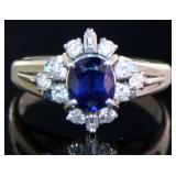 Platinum 1.20 ct Natural Sapphire & Diamond Ring