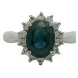 Platinum 1.99 ct Natural Sapphire & Diamond Ring