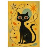 Abstract Cat Yellow Limited Edition by Beyondali