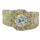 18k Gold 2.27 ct Natural VS Round Diamond Ring
