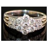 Platinum 1.00 ct Natural Brilliant Diamond Ring