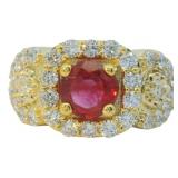 Quality 2.13 ct Ruby & Diamond Dinner Ring