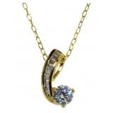 Beautiful White Topaz Baguette Designer Necklace