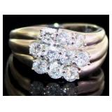 Platinum Natural 1.00 ct Brilliant Diamond Ring