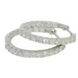 1.65 ct VS Lab Diamond Inside Out Hoop Earrings