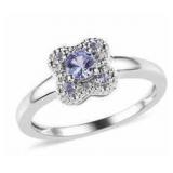 Antique Style Natural Tanzanite Dinner Ring