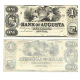 1850 $1 Bank of Augusta Georiga Note