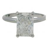 14k Gold 2.39 ct Radiant Cut Lab Diamond Ring