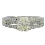 Platinum 1.24 ct Natural Cushion Diamond Ring