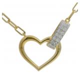 Brilliant 1.00 ct Diamond Heart Necklace