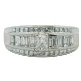 Platinum 1.00 ct Natural Brilliant VS Diamond Ring