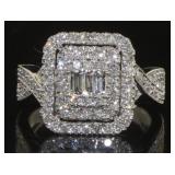 14kt Gold Emerald Cut 1.00 ct Diamond Ring