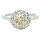 14kt Gold 1.40 ct Round Natural Diamond Ring