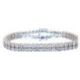 10kt Gold 10.00 ct Natural Diamond Tennis Bracelet