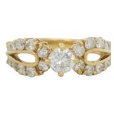 18kt Gold 1.03 ct Natural Round Diamond Ring
