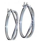 Elegant Diamond Infinity Hoop Earrings