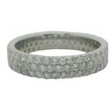 Platinum 1.60 ct Natural Diamond Eternity Band