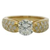 18kt Gold 1.61 ct Natural Round Diamond Ring