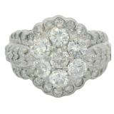 Platinum 2.20 ct Natural Brilliant Diamond Ring