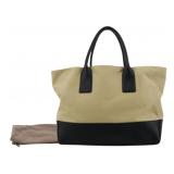 Bottega Veneta Canvas Calfskin Two Tone Tote Bag