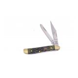 Hen & Rooster Antique Green Bone Knife