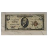 1929 $10 Philadelphia Federal Reserve Bank Note
