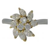 Platinum/18k Gold 1.00 ct Natural Diamond Ring