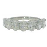 Brilliant 2.25 ct Oval Cut VS Lab Diamond Band