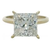 14k Gold 3.03 ct Princess Cut VVS Lab Diamond Ring