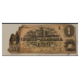 $1 State of Alabama Bank Note